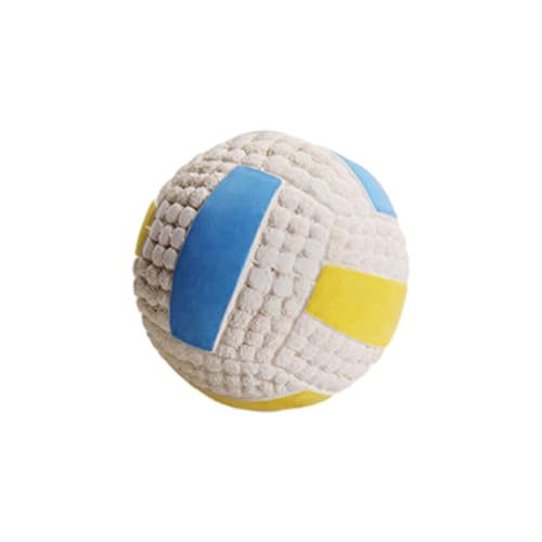 Nilioyul Langlebiges Gummiball Hundespielzeug, leicht zu reinigen, quietschendes und sicheres Gummiball Spielzeug für Hunde, großes Hundespielzeug, Haustierbälle, Volleyball von Nilioyul