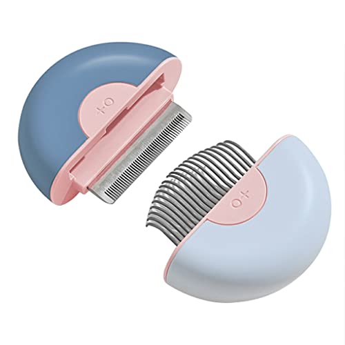 Nilioyul Pet Deshedding Haarbürste Haarentfernung Massage Zweizweckbürste Haustierpflege Shedding Beauty Tool Zubehör Geschenke, Blau von Nilioyul