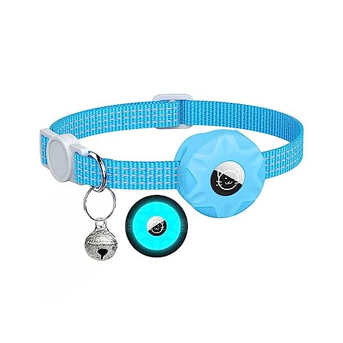 Nilioyul Reflektierende Streifen Pet Halsband Kleintier Polyester Positioner Choker Wasserdichtes stoßfestes Halskettenzubehör, Blau von Nilioyul