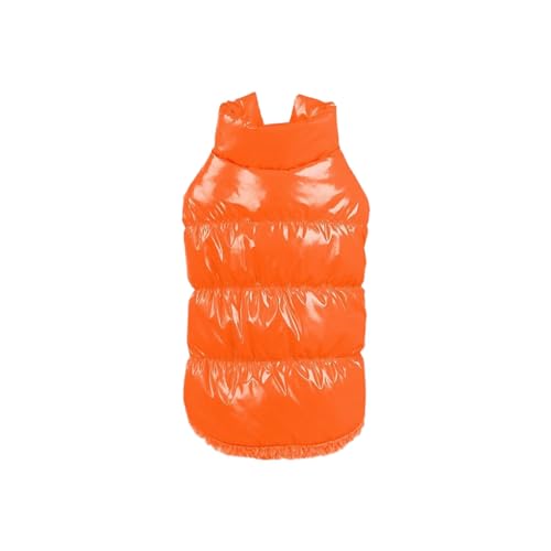 Nilioyul Stilvolle und warme Winter Haustiermäntel für Hunde, modische Statement Hundebekleidungsjacken aus Baumwolle, gesund und hygienisch, orange, XL von Nilioyul