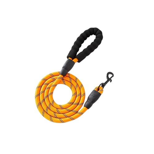 120/150/200/300cm Pet Leash with Reflective Rope and Comfortable Handle, Suitable for Small, Medium, and Large Dogs(Orange,1.2cm X 150cm) von Nilnyvda