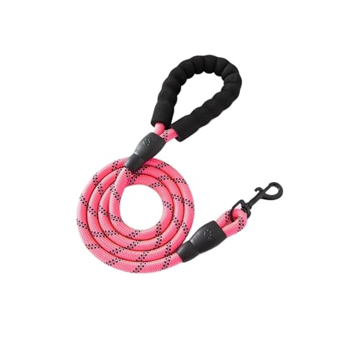 120/150/200/300cm Pet Leash with Reflective Rope and Comfortable Handle, Suitable for Small, Medium, and Large Dogs(Pink,1.2cm X 150cm) von Nilnyvda