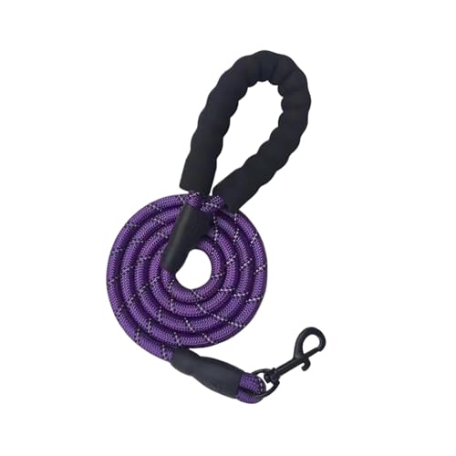 120/150/200/300cm Pet Leash with Reflective Rope and Comfortable Handle, Suitable for Small, Medium, and Large Dogs(Purple,1.2cm X 200cm) von Nilnyvda