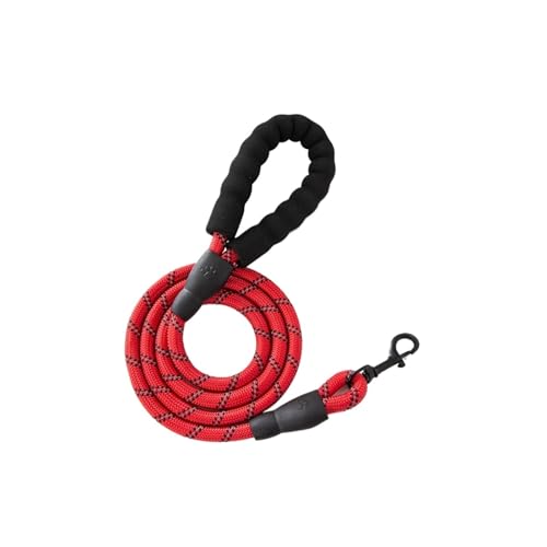 120/150/200/300cm Pet Leash with Reflective Rope and Comfortable Handle, Suitable for Small, Medium, and Large Dogs(Red,1.2cm X 120cm) von Nilnyvda