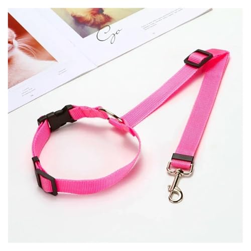 1pc Pet Dog and Cat Seat Belt Car Headrest Restraint Adjustable Safety Rope Car Seat Belt Dog Accessories for Small Dogs(Pink) von Nilnyvda