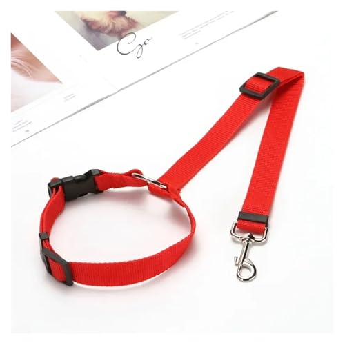 1pc Pet Dog and Cat Seat Belt Car Headrest Restraint Adjustable Safety Rope Car Seat Belt Dog Accessories for Small Dogs(Red) von Nilnyvda