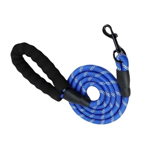 3M Reflektierende Hundeleine mit bequemem, gepolstertem Griff, doppeltem, strapazierfähigem Zugseil for Hunde, geeignet for kleine bis große Hunde(Blue,1.2mx1.2cm) von Nilnyvda