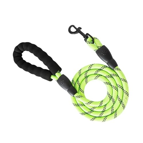 3M Reflektierende Hundeleine mit bequemem, gepolstertem Griff, doppeltem, strapazierfähigem Zugseil for Hunde, geeignet for kleine bis große Hunde(Green,2mx0.8cm) von Nilnyvda