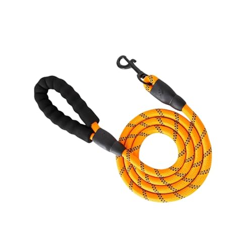 3M Reflektierende Hundeleine mit bequemem, gepolstertem Griff, doppeltem, strapazierfähigem Zugseil for Hunde, geeignet for kleine bis große Hunde(Orange,1.5mx1.0cm) von Nilnyvda