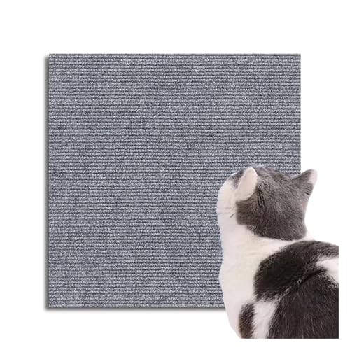 Nilnyvda Katzenkratzmatte, Katzenkratzer, Sofaband, Kratzbaum, Selbstklebender Teppich, Katzenkratzbrett, Katzenzubehör(Grey,1pcs 11.82inx11.82in) von Nilnyvda