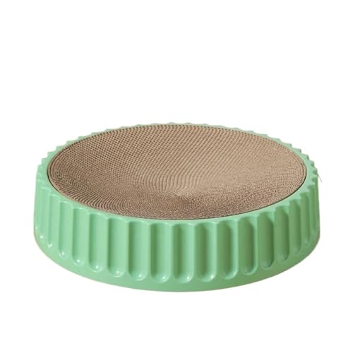 Nilnyvda Rundes Katzenkratzbrett aus Wellpappe for Katzen(Green Board Set,L) von Nilnyvda