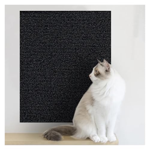 Nilnyvda Selbstklebendes Anti-Kratz-Sofa for die Wand, DIY-Katzen-Kratzschutz, Pfoten, schärfer, zuschneidbarer Teppich, Katzen-Kratzbrett(Black,30X100CM) von Nilnyvda