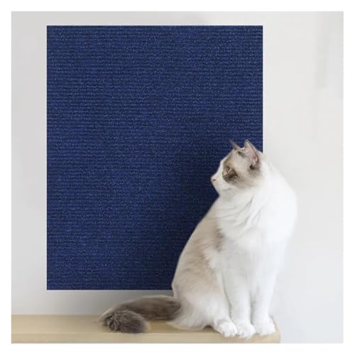 Nilnyvda Selbstklebendes Anti-Kratz-Sofa for die Wand, DIY-Katzen-Kratzschutz, Pfoten, schärfer, zuschneidbarer Teppich, Katzen-Kratzbrett(Dark Blue,30X100CM) von Nilnyvda