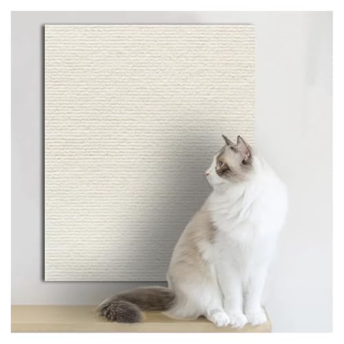 Nilnyvda Selbstklebendes Anti-Kratz-Sofa for die Wand, DIY-Katzen-Kratzschutz, Pfoten, schärfer, zuschneidbarer Teppich, Katzen-Kratzbrett(Warm White,30X100CM) von Nilnyvda