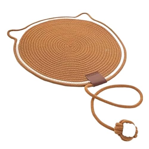 Nilnyvda Tragbares rundes Katzenkratzpad(Gold,42cm) von Nilnyvda