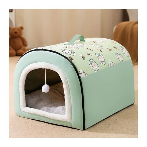 Nilnyvda Winterwarmes Hundebett for kleine, mittelgroße Hunde und Katzen(Green,35x30x30cm) von Nilnyvda