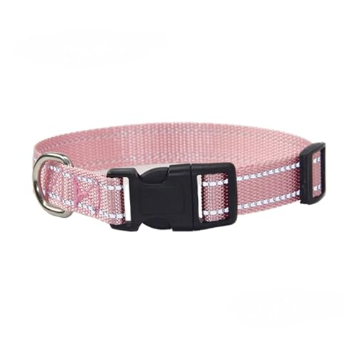 Nylon Dog Collar and Leash Set Pet Collars Leash for Small Medium Large Dogs Dog Accessories for Small Dogs(Pink Collar,XS 1.5(19-28CM)) von Nilnyvda