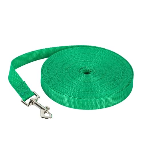 Nylon Dog Leashes 3 Colors 1.5M 1.8M 3M 4.5M 6M 10M Pet Walking Training Leash Long Cats Dogs Harness Lead Strap Belt(Green,1.8m x 2.0cm) von Nilnyvda