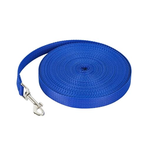 Nylon Dog Training Leashes Walking Pet Leash Long Lanyard Traction Rope for Small Medium Large Dogs 10M 15M 20M 30M 50M(Blue,30M) von Nilnyvda