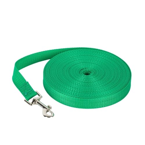 Nylon Dog Training Leashes Walking Pet Leash Long Lanyard Traction Rope for Small Medium Large Dogs 10M 15M 20M 30M 50M(Green,10M) von Nilnyvda