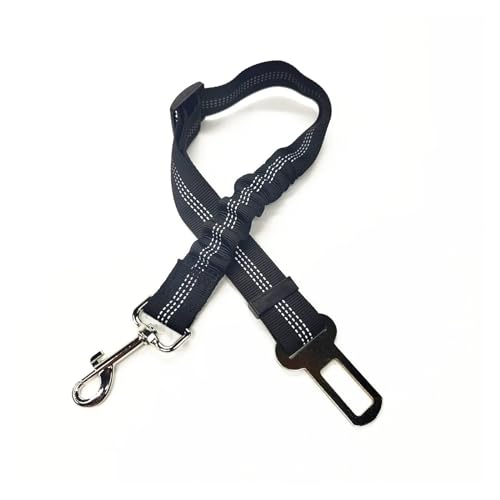 Pet Dog Car Seat Belt Retractable Buffer Elastic Reflective Safety Traction Rope Dog Leash Harness Dogs(Black) von Nilnyvda