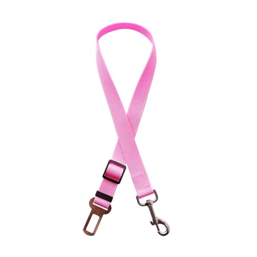 Pet Dog Car Seat Belt Retractable Buffer Elastic Reflective Safety Traction Rope Dog Leash Harness Dogs(CWQY-4-Pink) von Nilnyvda