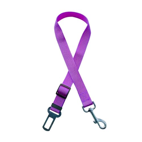 Pet Dog Car Seat Belt Retractable Buffer Elastic Reflective Safety Traction Rope Dog Leash Harness Dogs(CWQY-4-Purple) von Nilnyvda