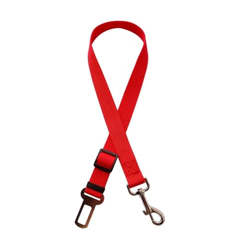 Pet Dog Car Seat Belt Retractable Buffer Elastic Reflective Safety Traction Rope Dog Leash Harness Dogs(CWQY-4-Red) von Nilnyvda