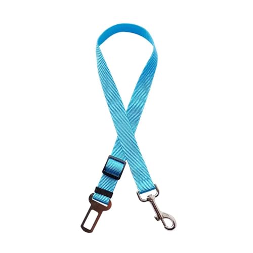 Pet Dog Car Seat Belt Retractable Buffer Elastic Reflective Safety Traction Rope Dog Leash Harness Dogs(CWQY-4-Sky Blue) von Nilnyvda