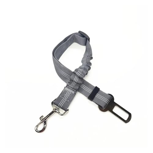 Pet Dog Car Seat Belt Retractable Buffer Elastic Reflective Safety Traction Rope Dog Leash Harness Dogs(Gray) von Nilnyvda