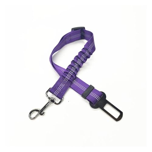 Pet Dog Car Seat Belt Retractable Buffer Elastic Reflective Safety Traction Rope Dog Leash Harness Dogs(Purple) von Nilnyvda