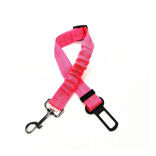 Pet Dog Car Seat Belt Retractable Buffer Elastic Reflective Safety Traction Rope Dog Leash Harness Dogs(Rose) von Nilnyvda