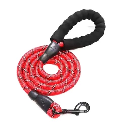 Strong Dog Leash Pet Leashes Reflective Leash for Big Small Medium Dogs Leash Drag Pull Tow Golden Retriever Dog Accessories(Red,1.2cm 3M) von Nilnyvda