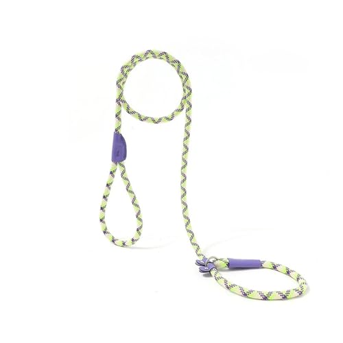 Verstellbares Halsband, Geschirr, Hundeleine, Nylon, Haustier-Leine, Hundezubehör, Katzenhalsband, Hundegeschirr, strapazierfähiger Seilgürtel(Green,0.6CM 1.8M) von Nilnyvda