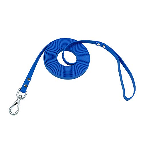 Nimble wasserdichte Hundeleine, langlebig, Trainingsleine, Outdoor, Lange Leine für Training Camping (15m, Blau) von Nimble