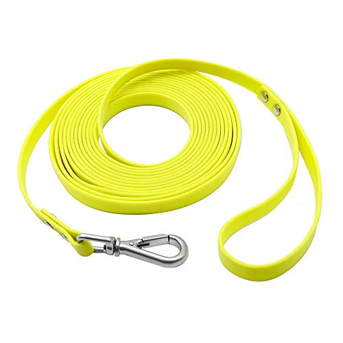 Nimble wasserdichte Hundeleine, langlebig, Trainingsleine, Outdoor, Lange Leine für Training Camping (15m, Gelb) von Nimble