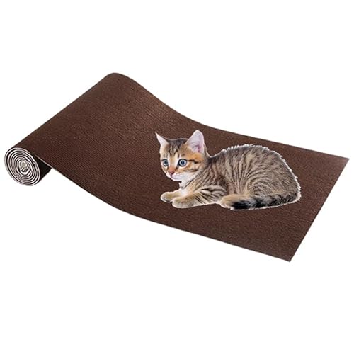 Kratzmatte Selbstklebend Katzen, Katzenkratzmatten Selbstklebend, Selbstklebende Kratzmatte Für Katzen, for Protects Carpets, Sofa, Furniture (30cm * 30cm/11.81'' * 11.81'',Braun) von Nimedala