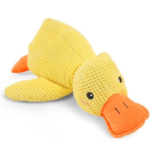 Nimedala CuddleDuck - Die Kuschelente Gegen Stress, Anti-Stress Duck for Dogs, Dog Toy Duck, Toy to Reduce Stress for Pets (Large,Yellow) von Nimedala