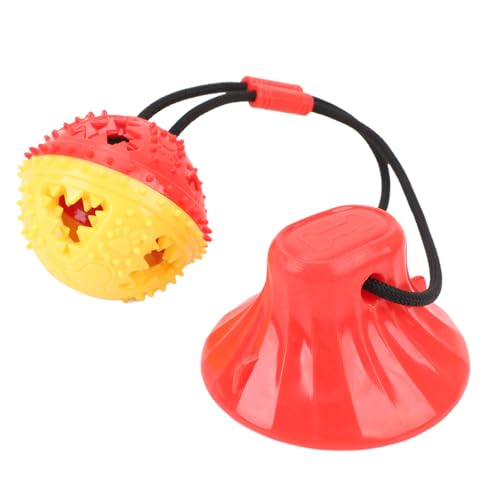 Nimomo Hunde Quietschspielzeug Hund Kauspielzeug Interaktives Leckfutter Saugnapf Ball Zahnreinigung Bissfest Weiches TPR Haustier Quietschspielzeug für Hunde und Welpen 12cm Durchmesser von Nimomo