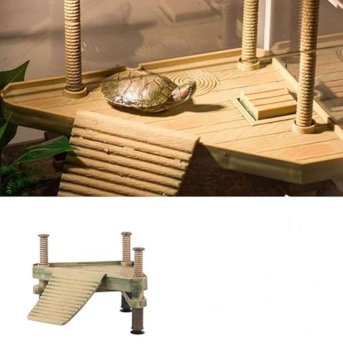 Turtle Dock, Schildkröte Insel, Schildkröten plattform - 1 PC Reptile Turtle Frog Floating Platform, Aalen Plattform für Aquarium, Tankzubehör (S) von Nimomo