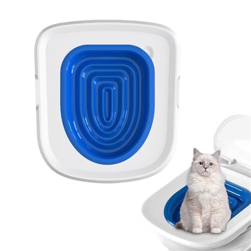 Katzen Toiletten Trainer - Modern Katzentoilette für Katzenbesitzer - Blau, Medium von Ninesun