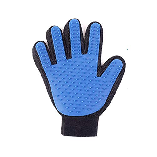 Haustier zum Bürsten, Haarkämmen, Haarentfernungshandschuhe-Blaue rechte Hand (einzeln) von Ningvong