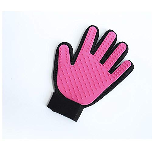 Haustier zum Bürsten, Haarkämmen, Haarentfernungshandschuhe-Rosa Linke Hand (einzeln) von Ningvong