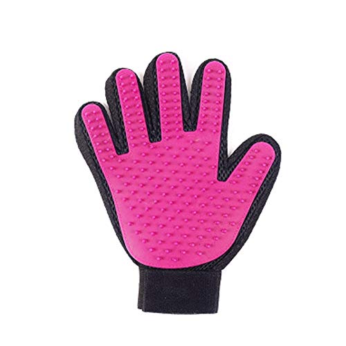 Haustier zum Bürsten, Haarkämmen, Haarentfernungshandschuhe-Rosa rechte Hand (einzeln) von Ningvong