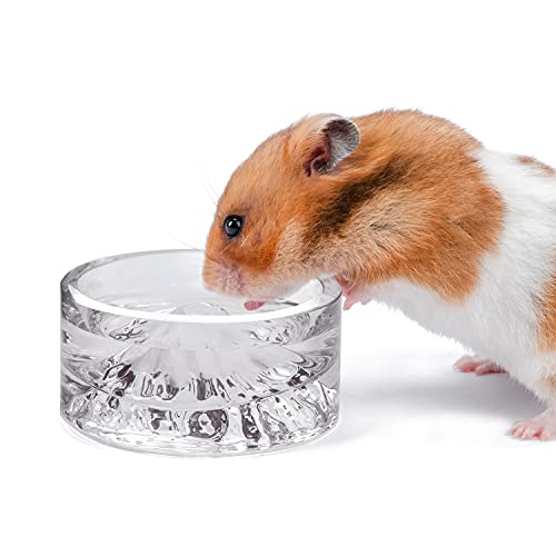 Niteangel Hamster-Futter- und Wassernäpfe - Mount Fuji Serie Glas-Trinkschalen für syrische Zwerghamster, Rennmäuse, Mäuse, Ratten oder andere ähnlich große kleine Haustiere von Niteangel