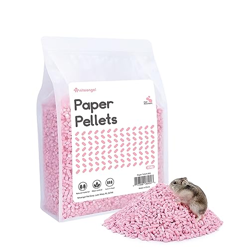 Niteangel Hamster-Papierpellets als Einstreu für syrische Zwerghamster, Gerbils, Mäuse, Lemminge, Degus oder andere kleine Haustiere. (Rosa) von Niteangel