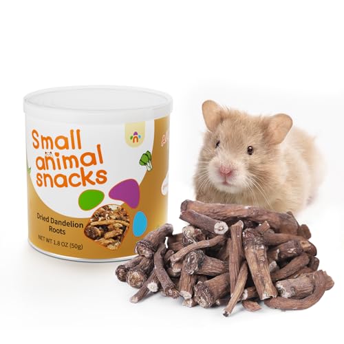 Niteangel Hamster-Snacks und Leckerlis Spielzeug - Natürlicher Leckerbissen für Zwerghamster, Syrische Hamster, Robo Hamster, Gerbils, Mäuse, Degus oder (Dried Dandelion Roots - 1.8oz (50g)) von Niteangel