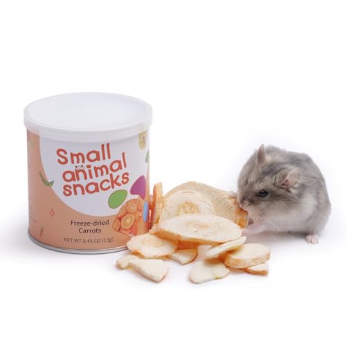 Niteangel Hamster-Snacks und Leckerlis Spielzeug - Natürlicher Leckerbissen für Zwerghamster, Syrische Hamster, Robo Hamster, Gerbils, Mäuse, Degus oder (Freeze-Dried Carrots) von Niteangel