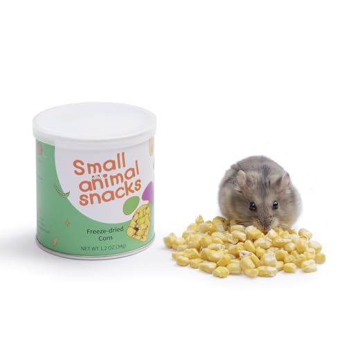 Niteangel Hamster-Snacks und Leckerlis Spielzeug - Natürlicher Leckerbissen für Zwerghamster, Syrische Hamster, Robo Hamster, Gerbils, Mäuse, Degus oder (Freeze-Dried Corn) von Niteangel