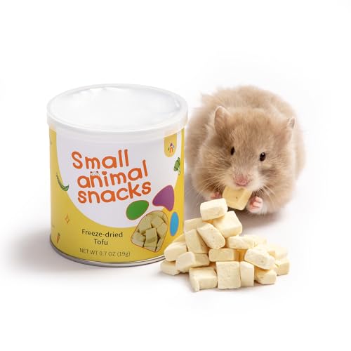 Niteangel Hamster-Snacks und Leckerlis Spielzeug - Natürlicher Leckerbissen für Zwerghamster, Syrische Hamster, Robo Hamster, Gerbils, Mäuse, Degus oder (Freeze-Dried Tofu 8mm - 0.7oz (19g)) von Niteangel